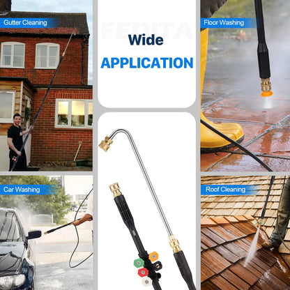 110in High-Pressure Gutter Cleaner with Stainless Steel Extension