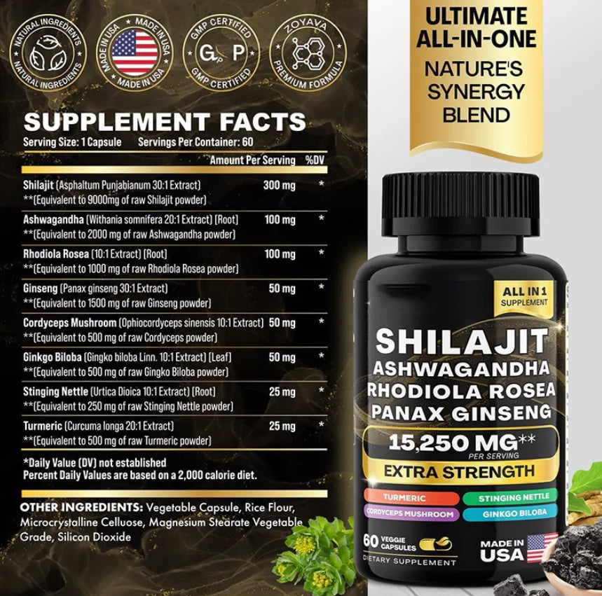 Nori Shilajit Sea Moss Resin Capsules