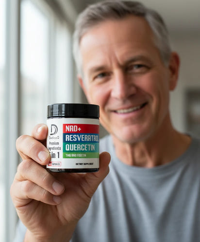 NAD+ Supplement 500mg - Pure NAD Supplement - Combined to Fisetin TMG Resveratrol and Quercetin - Energy and DNA Repair Aging Defense Brain Function - 60 Capsules