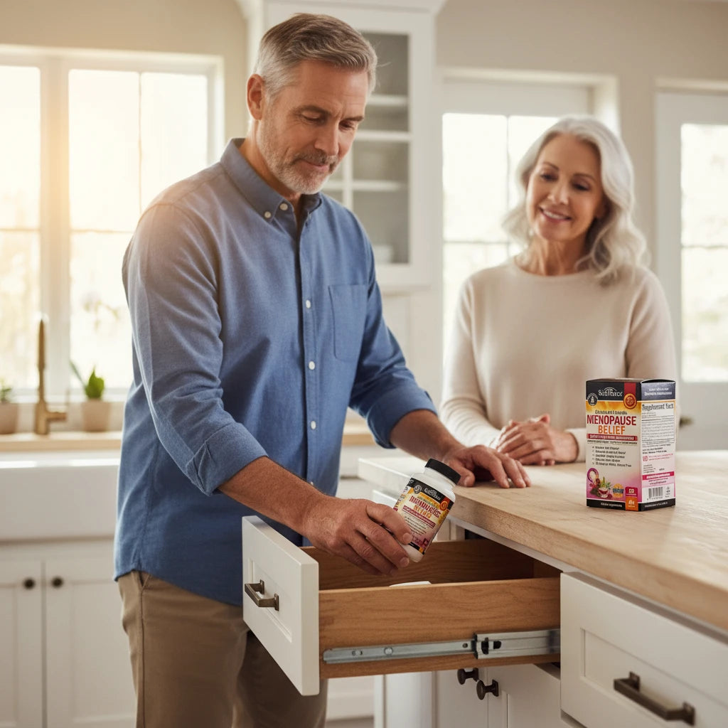 Herbal Menopause Support for Women - Supports Healthy Mood and Balance with Milk Thistle Chasteberry Black Cohosh Red Clover Turmeric Ginger - Menopause Supplements for Women - 60 Veggie Capsules