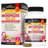 Herbal Menopause Support for Women - Supports Healthy Mood and Balance with Milk Thistle Chasteberry Black Cohosh Red Clover Turmeric Ginger - Menopause Supplements for Women - 60 Veggie Capsules