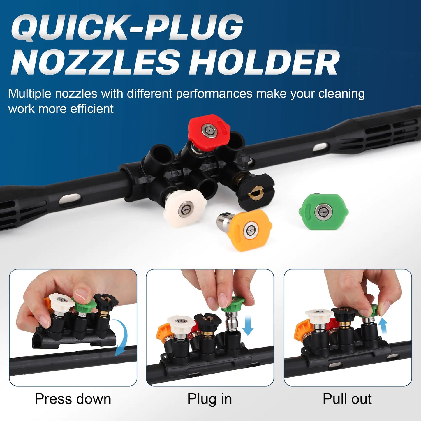 110in High-Pressure Gutter Cleaner with Stainless Steel Extension