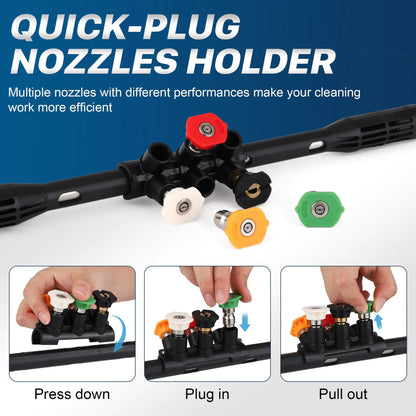 110in High-Pressure Gutter Cleaner with Stainless Steel Extension